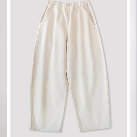 Micaela Greg Barrel Pant Cream size medium - Picture 2 of 9
